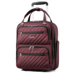 Underseat Carry On Luggage with Wheels, UDK Stylish Lightweight Under Seat Luggage, Soft Sided Personal Item Suitcase for Short