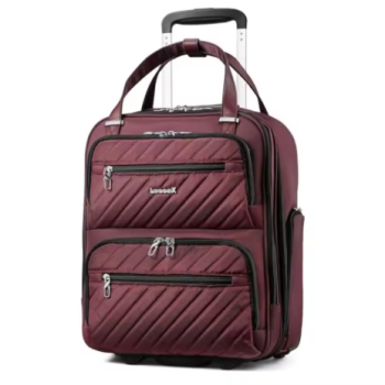Underseat Carry On Luggage with Wheels, UDK Stylish Lightweight Under Seat Luggage, Soft Sided Personal Item Suitcase for Short