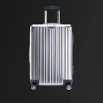 100% Aluminum-Magnesium Alloy Suitcases 20/24/26/29 Inch Lightweight Spinner Luggage TSA Lock Durable Travel Bag