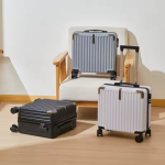 18-Inch Carry-On Suitcase with Cup Holder And Phone Stand Lightweight Comfortable Simple Design Travel Bag suitcase 30x20x40