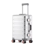 100% Aluminum-magnesium Suitcase Large Capacity Rolling Luggage with Spinner wheel Travel Trolley case 20inch Carry-On Suitcase